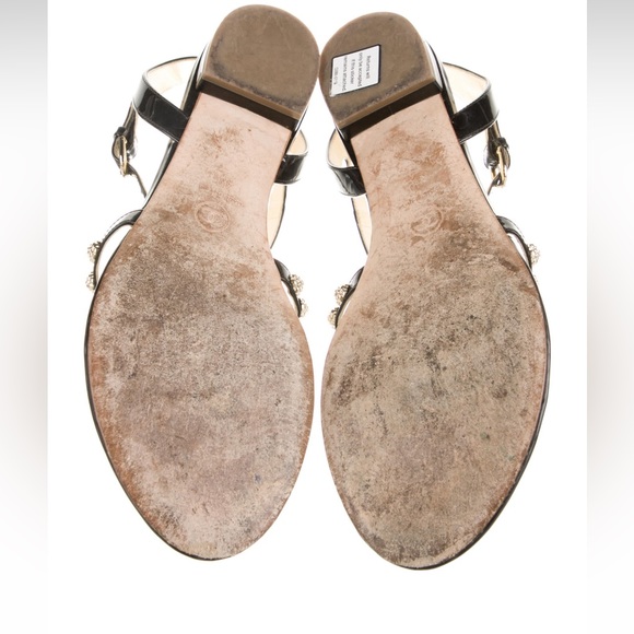 CHANEL-2015 Interlocking CC Logo T-Strap Sandals - Picture 5 of 5